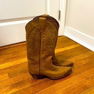 Dan Post - Tan Leather Cowboy Boots, Size 6.5